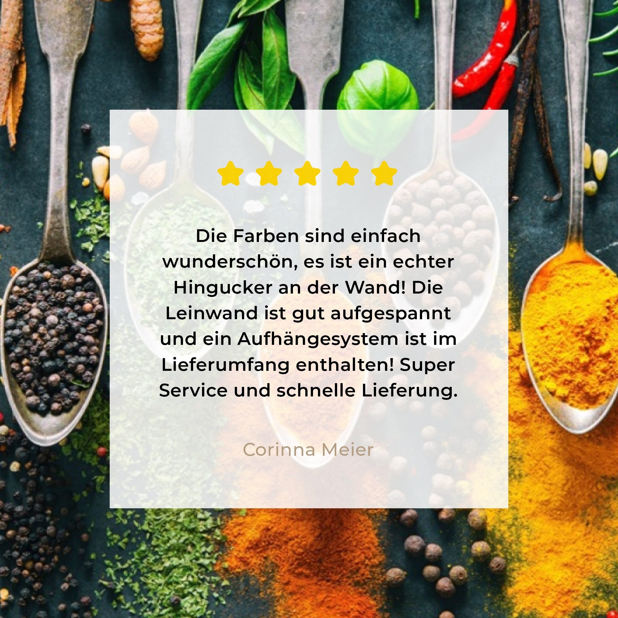 OneMillionCanvasses® Leinwandbild Löffel - Gewürze - Farbenfroh - Gewürze, Fotodruck (1 St), Wandbilder für Esszimmer, Wanddeko Bilder Küche, 20x30 cm – Bild 5 von 5