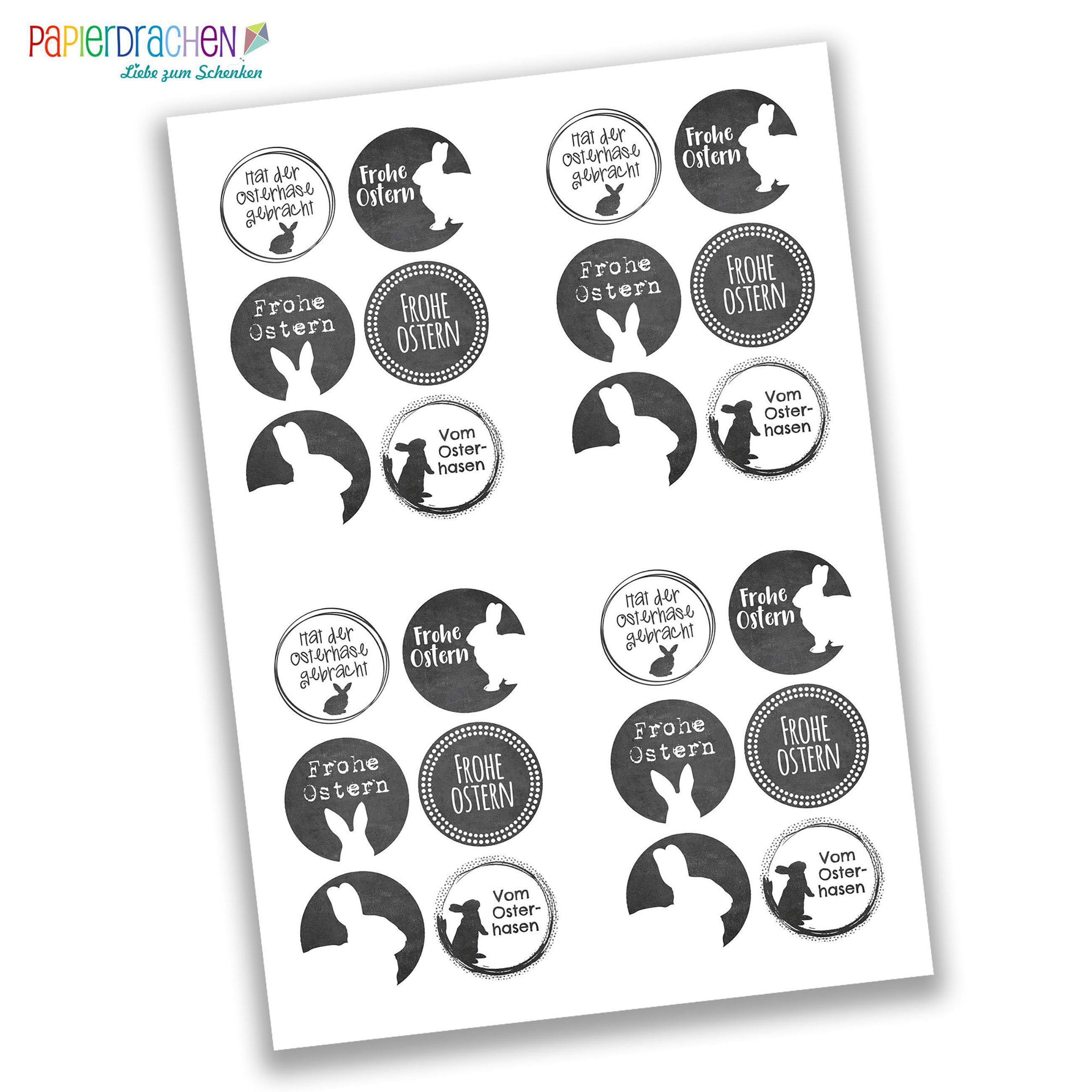 Thumbnail - PAPIERDRACHEN Sticker Osteraufkleber - zum Verzieren und Gestalten