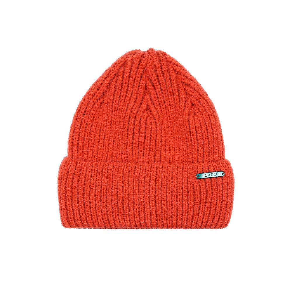 CAPO Strickmütze Strickmütze, ultrasoft breiter Umschlag (1-St)