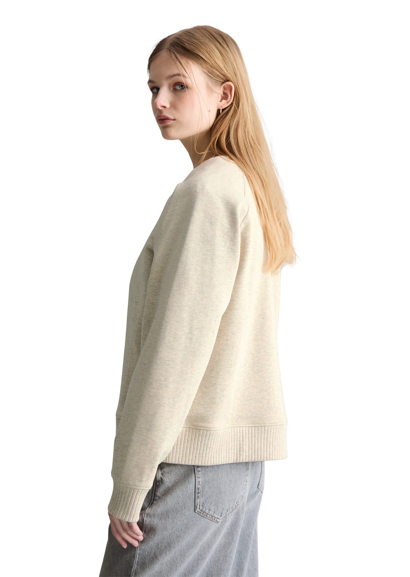 Marc O'Polo DENIM Sweatshirt mit Rippstrick-Bündchen