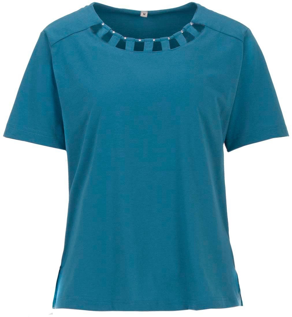 zeitlos T-Shirt Cut Out Stein Applikation