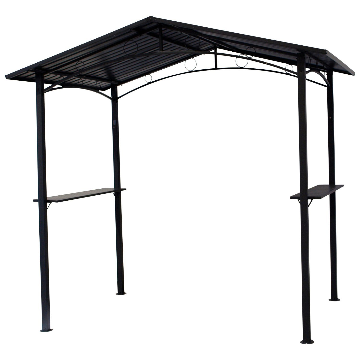 DEGAMO Grillpavillon TOULOUSE, 250x160cm, Gestell und Dach Metall dunkelgrau