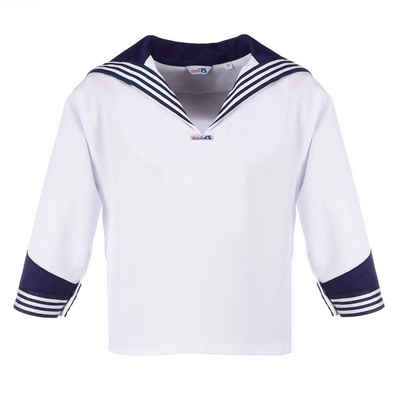modAS Langarmhemd Kinder Unisex Matrosenhemd Klassisch - Maritimes Langarm-Hemd