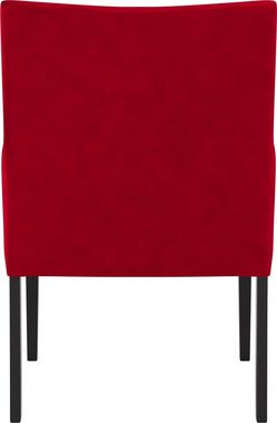 Home affaire Armlehnstuhl Elona, Sitz und Rücken gepolstert, Stuhlbeine aus Massivholz, Sitzhöhe 50 cm