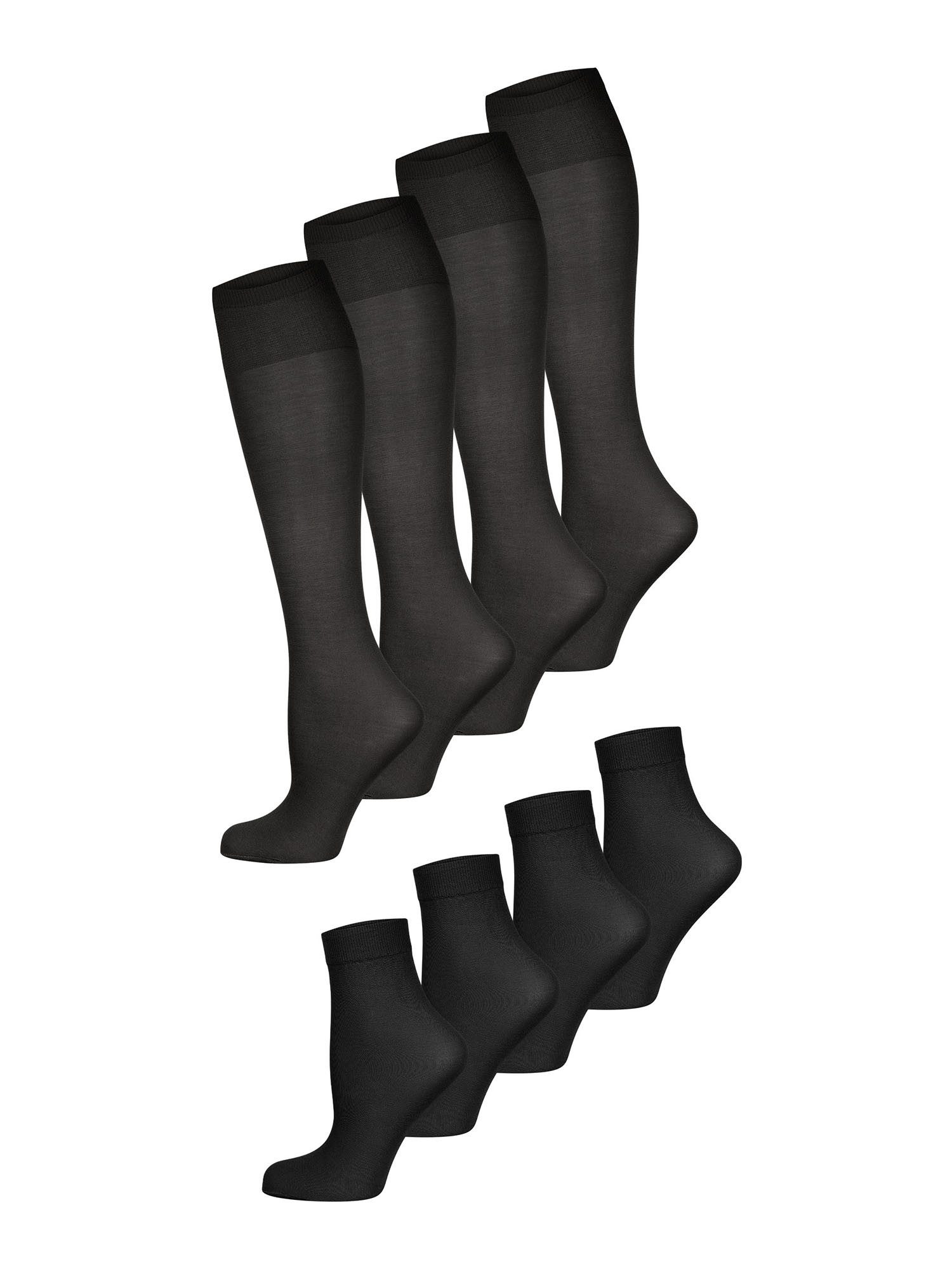 Nur Die Basicsocken Strümpfe & Söckchen Cotton 60 DEN (8-Paar) Socken, Baumwollsocken, Alltagsocken