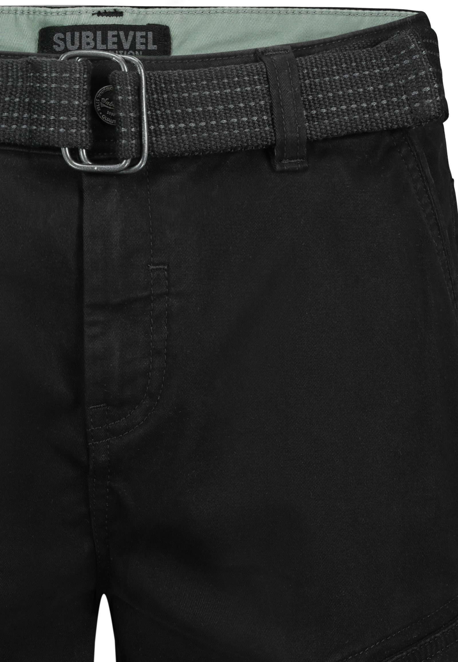 SUBLEVEL Cargoshorts Herren Cargo Shorts kurze Hose Bermuda Knielang Short Sommer + Gürtel