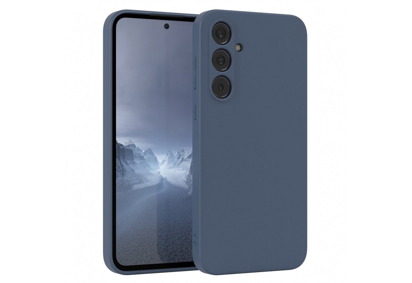 EAZY CASE Handyhülle für Samsung Galaxy A35 Hülle Silikon 6,6 Zoll, Handy Softcase mattierte Silikonhülle Back Cover Soft Blau / Petrol