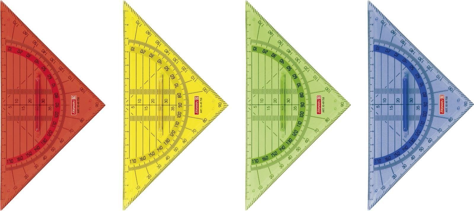 BRUNNEN Zeichenschablone BRUNNEN 1049758 Geometrie-Dreieck 16 cm