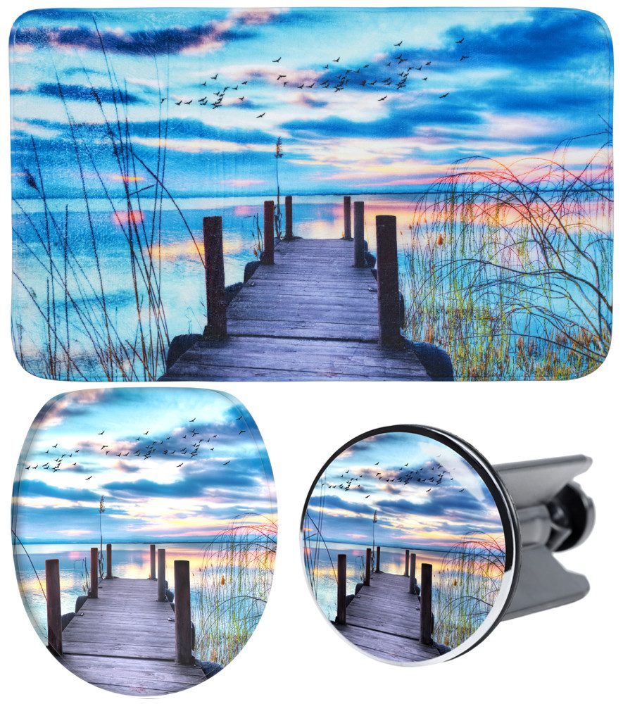 Sanilo Badaccessoire-Set 3-teilig Sunset, WC-Sitz mit günstig online kaufen