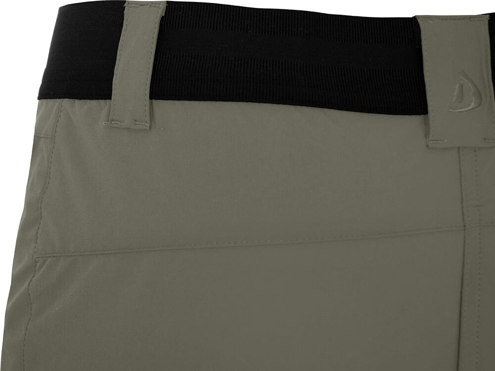 Bergson Outdoorhose VIDAA COMFORT Bermuda Damen Wandershorts, leicht, strapazierfähig, Normalgrößen, grau/grün – Bild 4 von 4