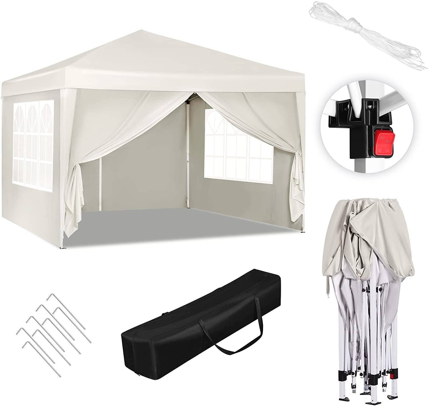 Woltu Faltpavillon, mit 4 Seitenteilen, aus günstig online kaufen