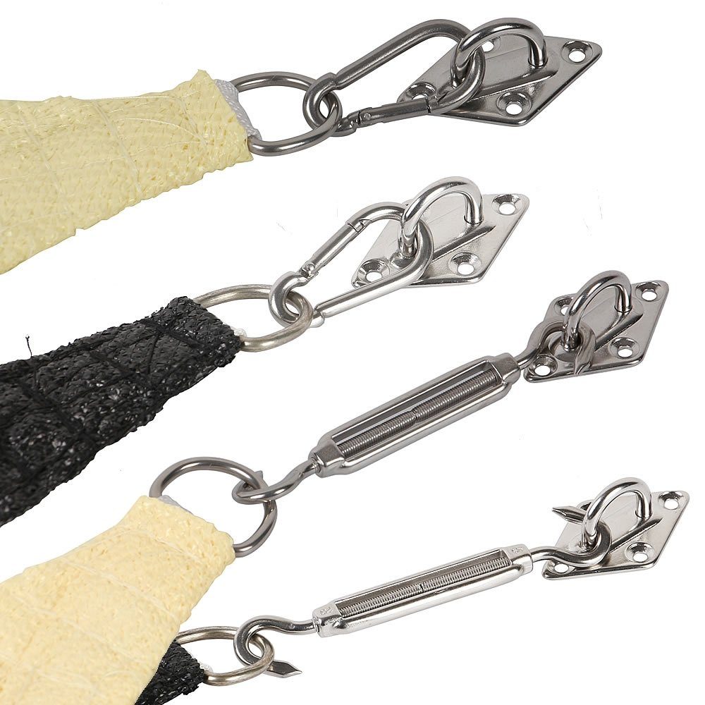 Feel2Home Sun Shade Sail 8-Piece Mounting Kit, Sun Shade Sail Accessories, Mounting Kit (Premium Mounting Kit), Reusable