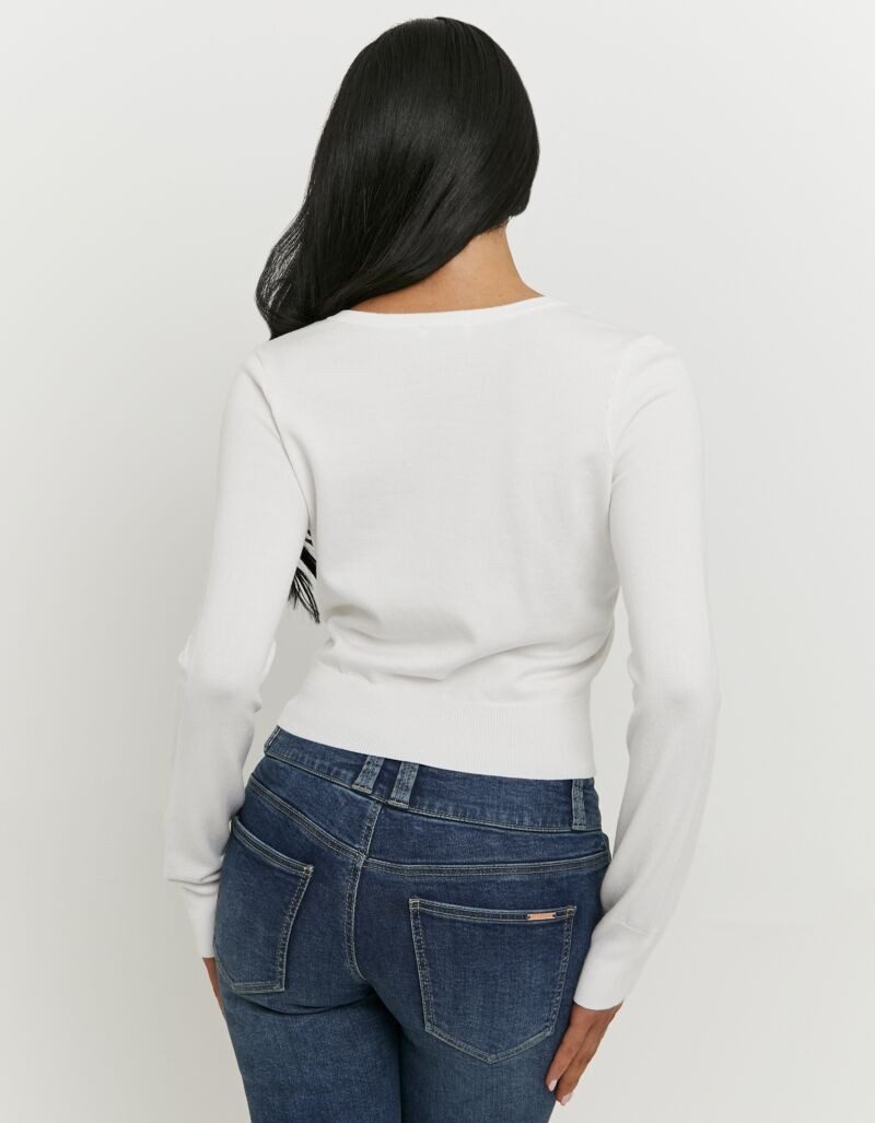 Tally Weijl Strickpullover SPUVISMARTI Viskosemischung, Basic, kürzer geschnitten