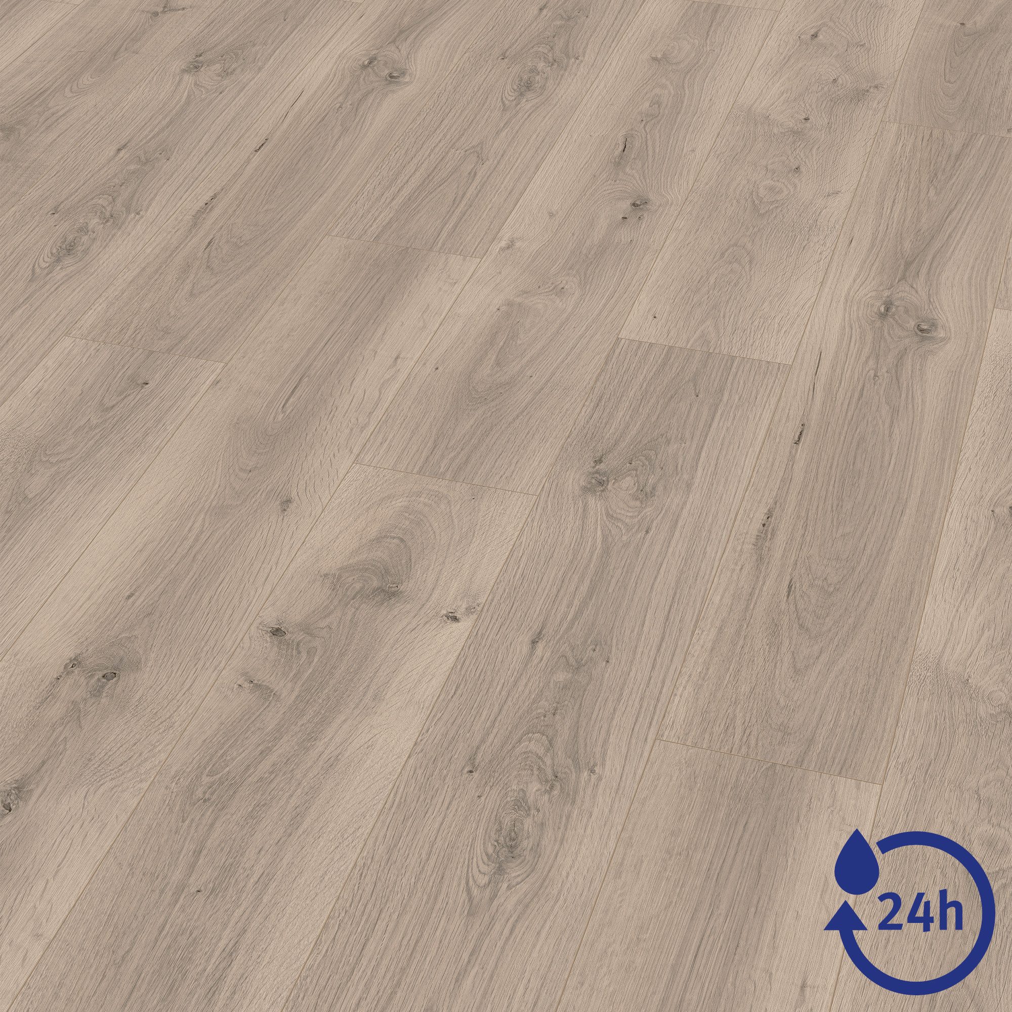 EGGER Laminat NatureSense Aqua EL2112 Pinot Eiche hellgrau, (8mm, 1,995qm), Wasserbeständig & Praktisch