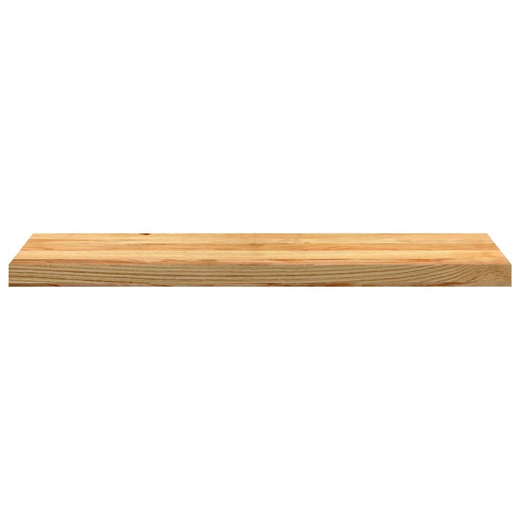 vidaXL Stufenmatte Treppenstufen 12 Stk. Hellbraun 90x25x2 cm Massivholz Eiche, Rechteckig, Höhe: 2 mm