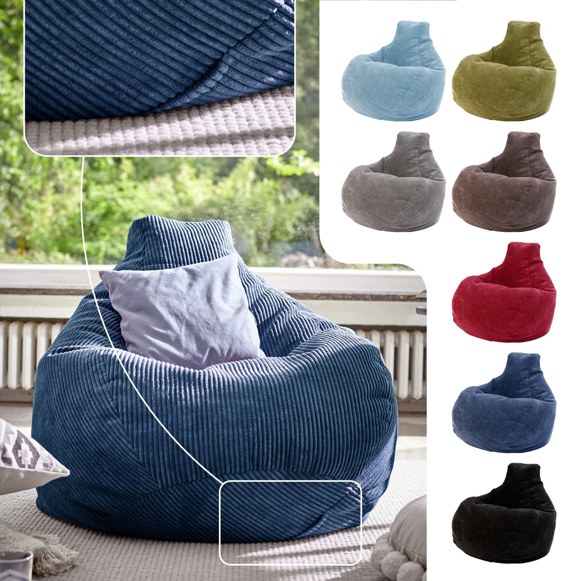 Green Bean Sitzsack Sitzsack Cozy Cord mit Rückenlehne (Indoor, waschbarer günstig online kaufen