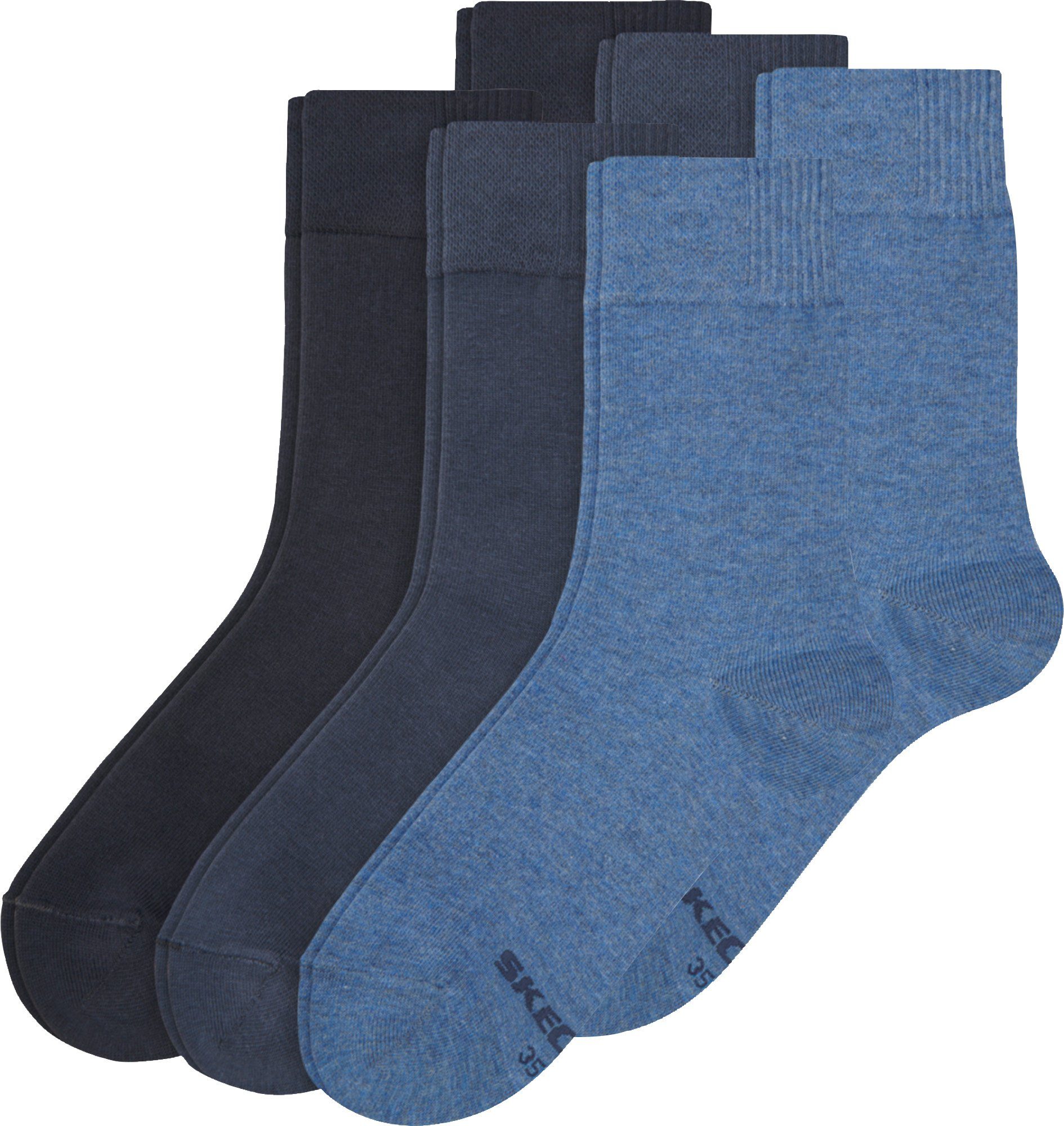 Skechers Socken Damen-Socken 6 Paar Uni blau