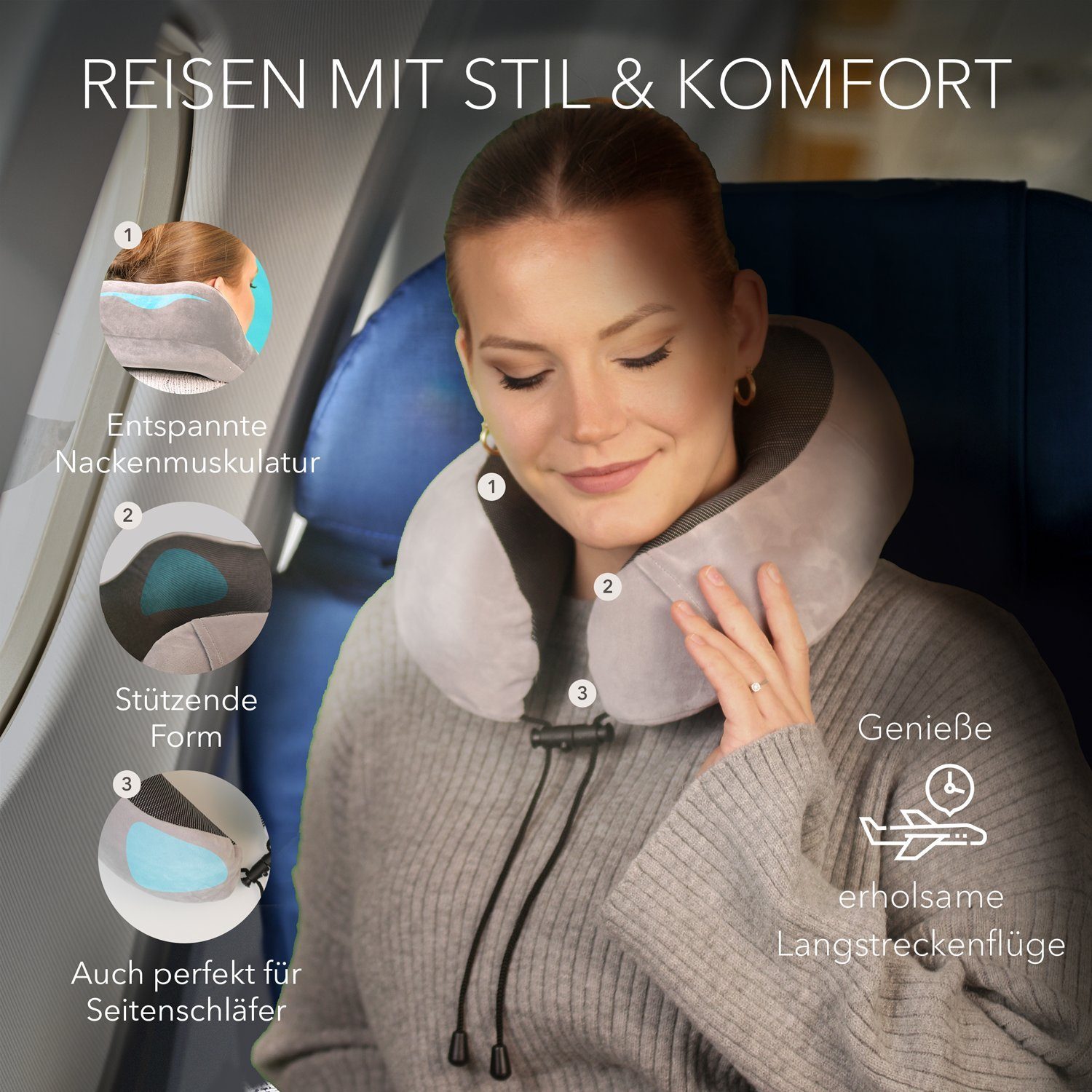 Cozyor Nackenstützkissen Memory Nackenkissen mit verstellbarem günstig online kaufen