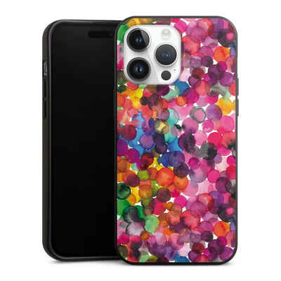 DeinDesign Handyhülle bunt Punkte Wasserfarbe Overlapped Watercolor Dots, Apple iPhone 14 Pro Max Organic Case Bio Hülle Nachhaltige Handyhülle