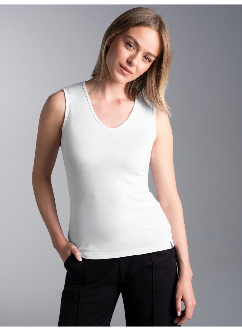 Trigema Tanktop TRIGEMA Trägershirt aus Viskose (1-tlg)