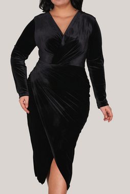 Modabout Abendkleid Damen Abendkleid Midikleid für große Größen - NELB0553D9515SYH (1-tlg)