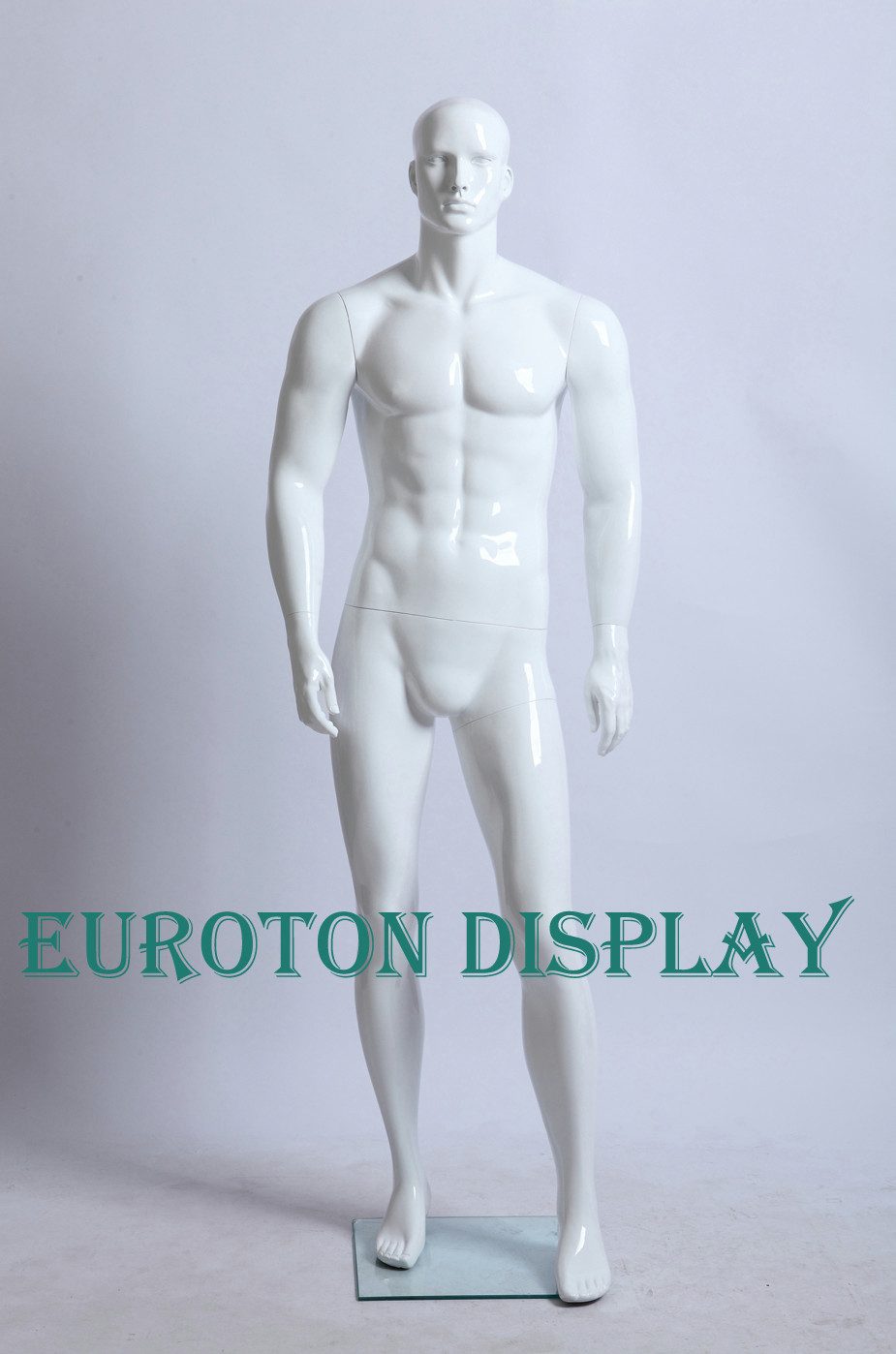 Eurohandisplay Schaufensterpuppe Schaufensterpuppe Mann Weiß Schqwarz glänzend Neu geformtes Gesicht, Nicht zutreffend