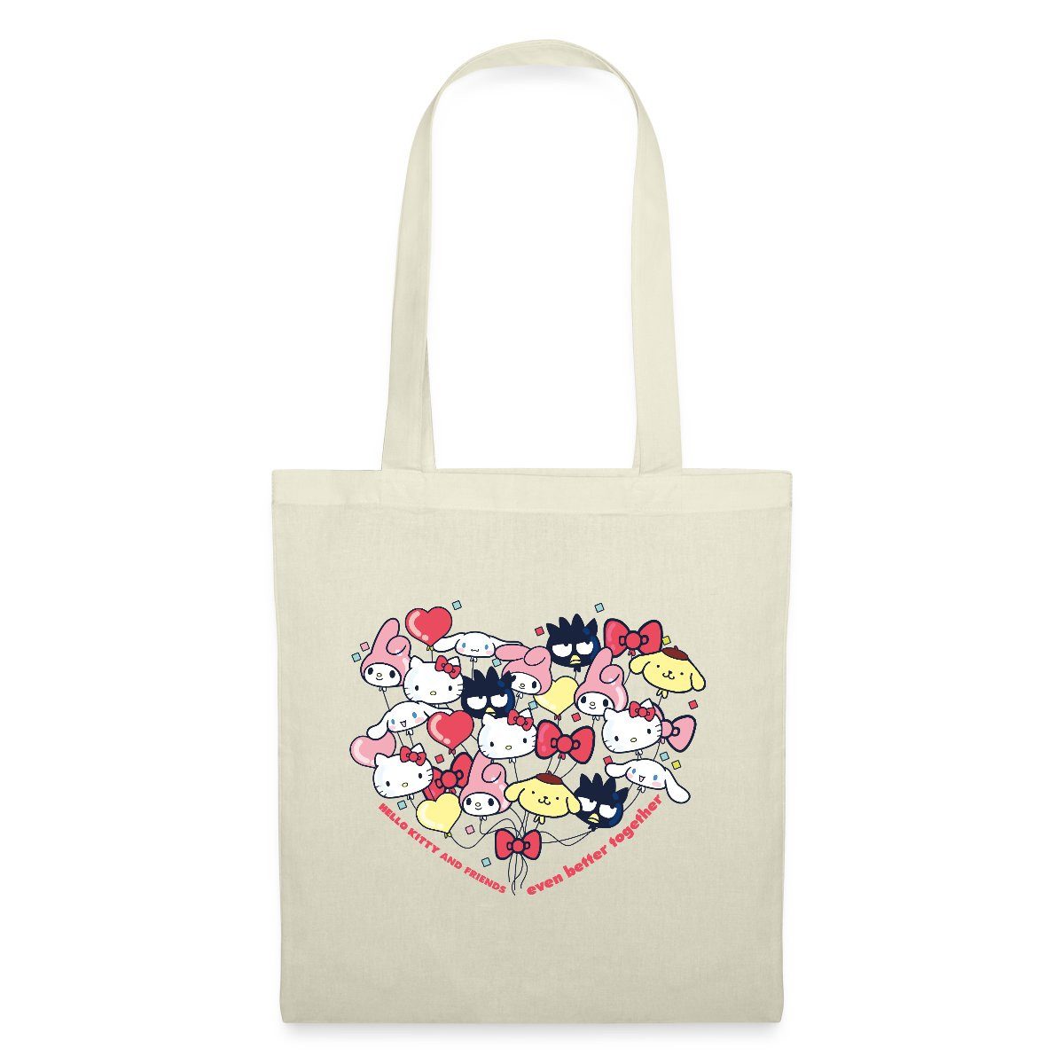 Spreadshirt Henkeltasche Hello Kitty And Friends Ballons Stoffbeutel (1-tlg)