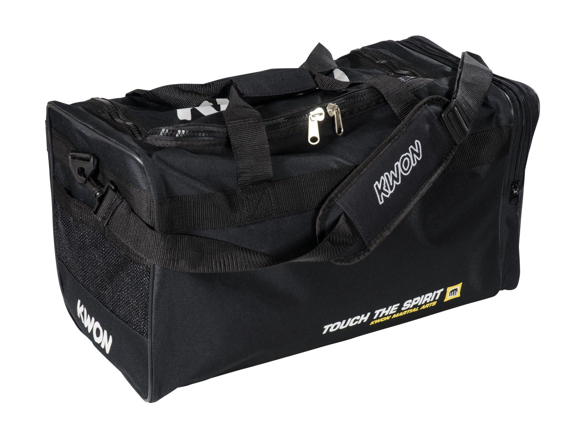 KWON Sporttasche 56x28 cm Trainingstasche TTS Small Kampfsport TOUCH THE SPIRIT schwarz (Nasswäschefach, Stück), 5015051, Polyester, Vinyl, Nasswäschefach