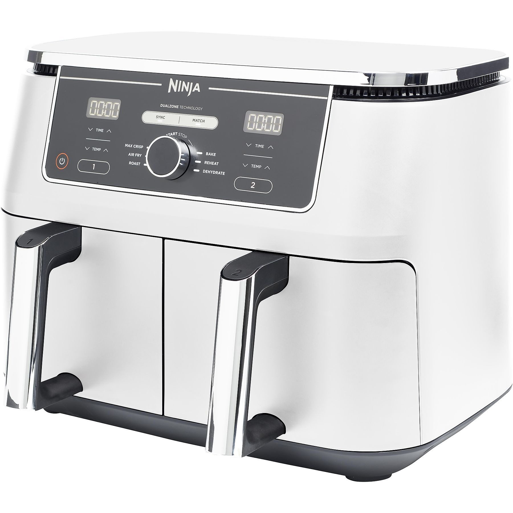 NINJA Heißluftfritteuse Foodi AF400EU Dual Zone Airfryer, 2470 W, mit 6 Programmen, 9,5 L für bis 8 Personen