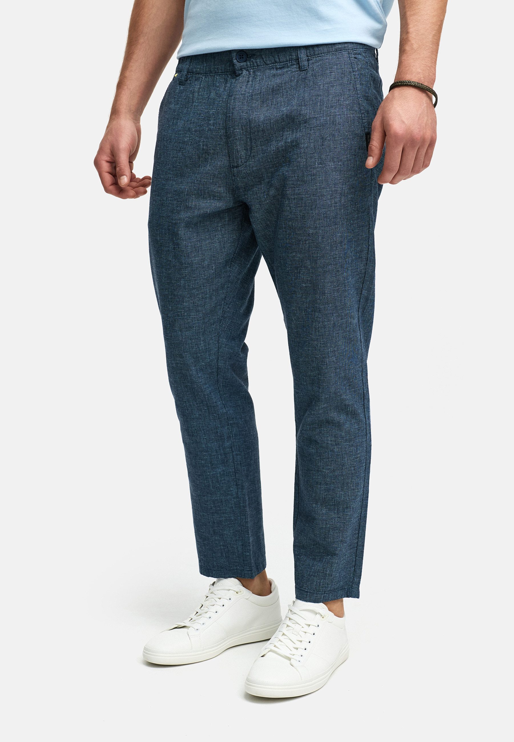 Indicode Leinenhose INNandos mit elastischem Bund günstig online kaufen