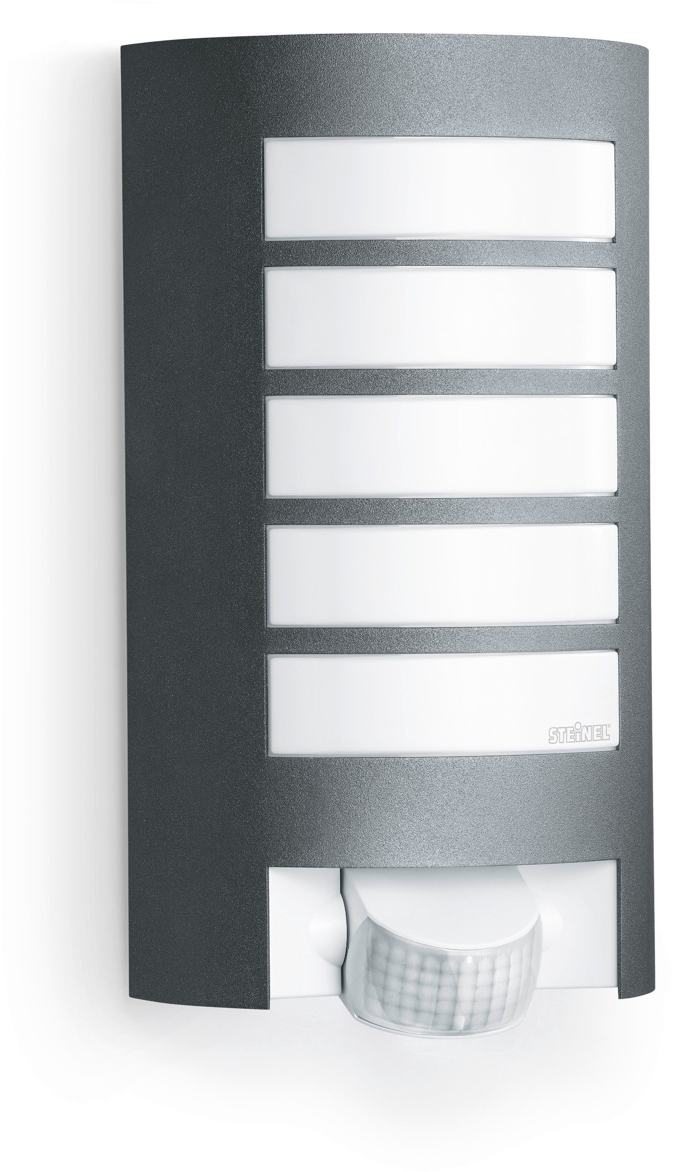 steinel Außen-Wandleuchte L 12, Bewegungsmelder, Leuchtdauer einstellbar, Tageslichtsensor, Leuchtmittel wechselbar