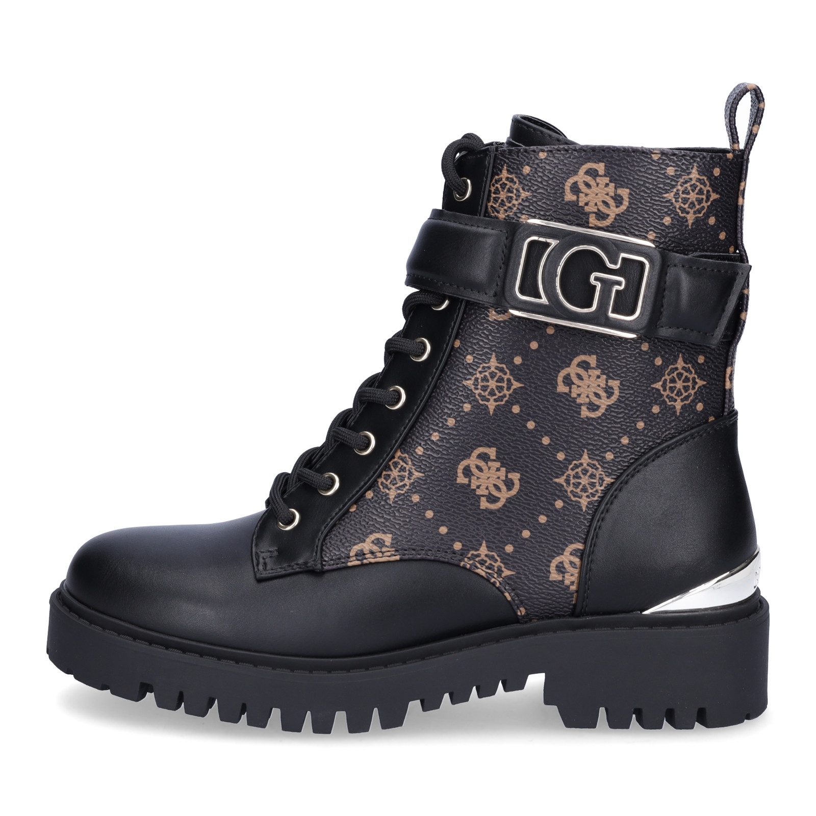 Guess Guess Damen Schnürboot Oranda schwarz braun Schnürboots günstig online kaufen