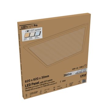 LED's light PRO LED Panel 0801084 LED-Panel, LED, 62 x 62 cm 30W CCT warm-neutral-kaltweiß UGR