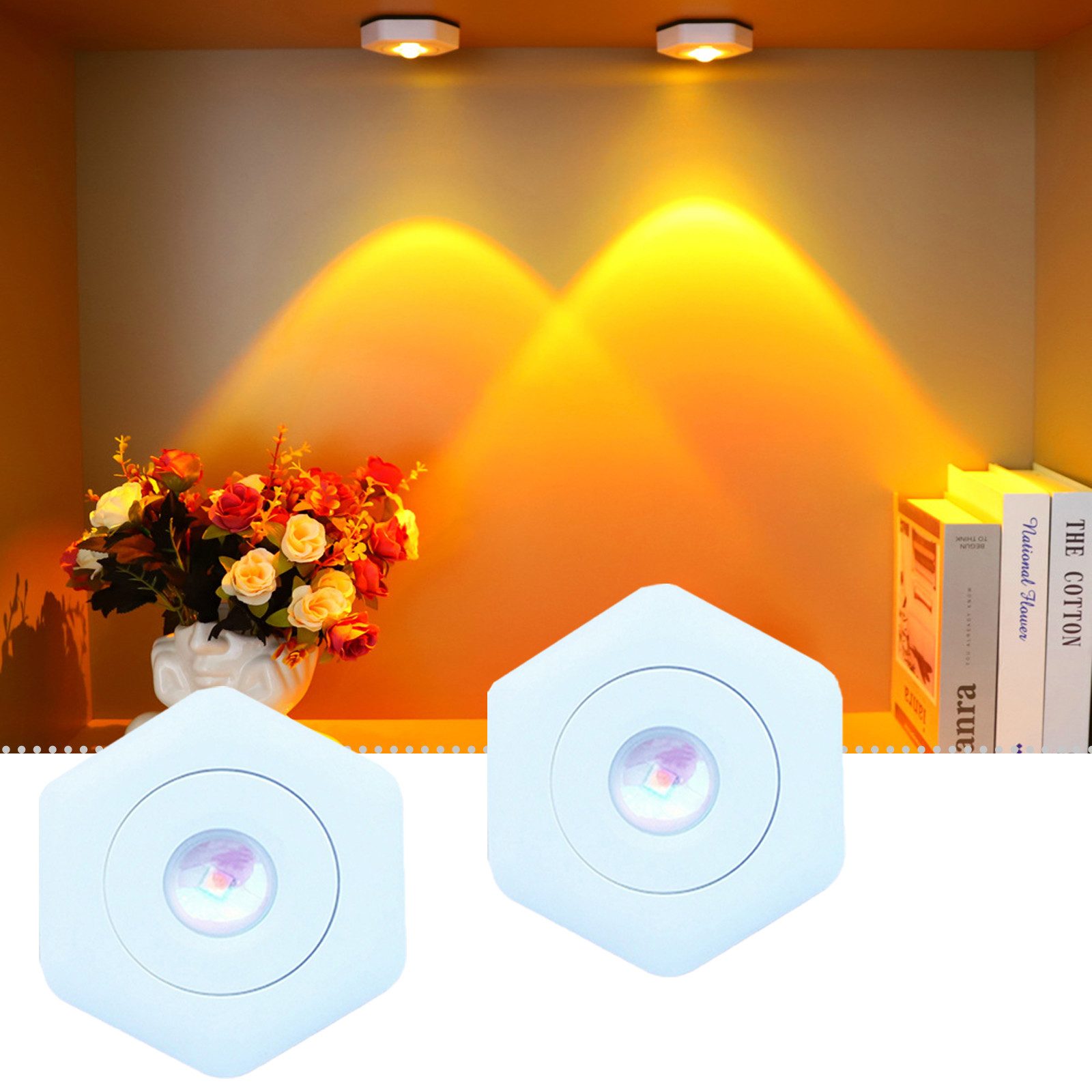 Jibenhome LED Nachtlicht LED-Pucklichter Batteriebetriebene,Unterschrankleu günstig online kaufen