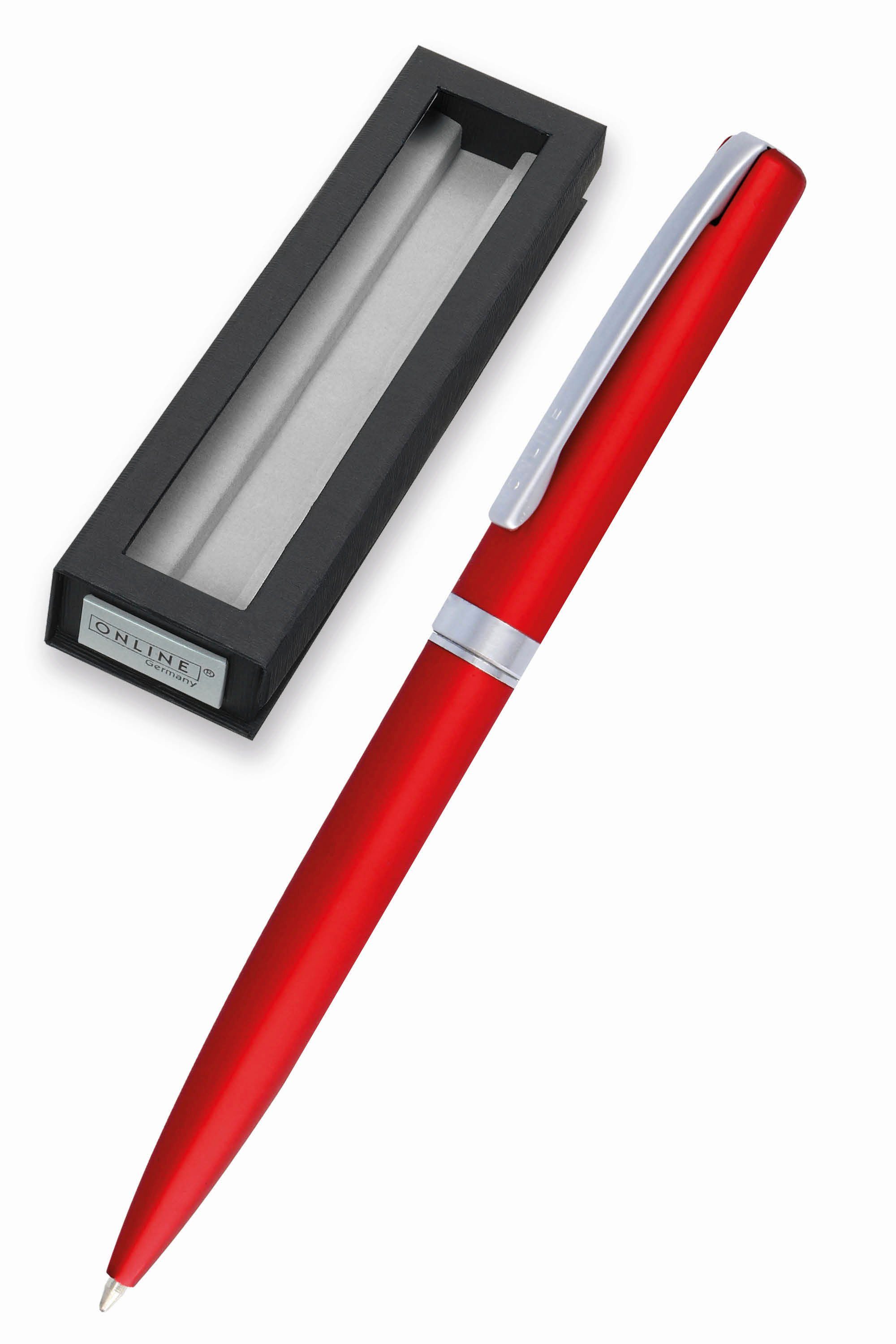Online Pen Kugelschreiber Eleganza Drehkugelschreiber, in Geschenkbox Rot