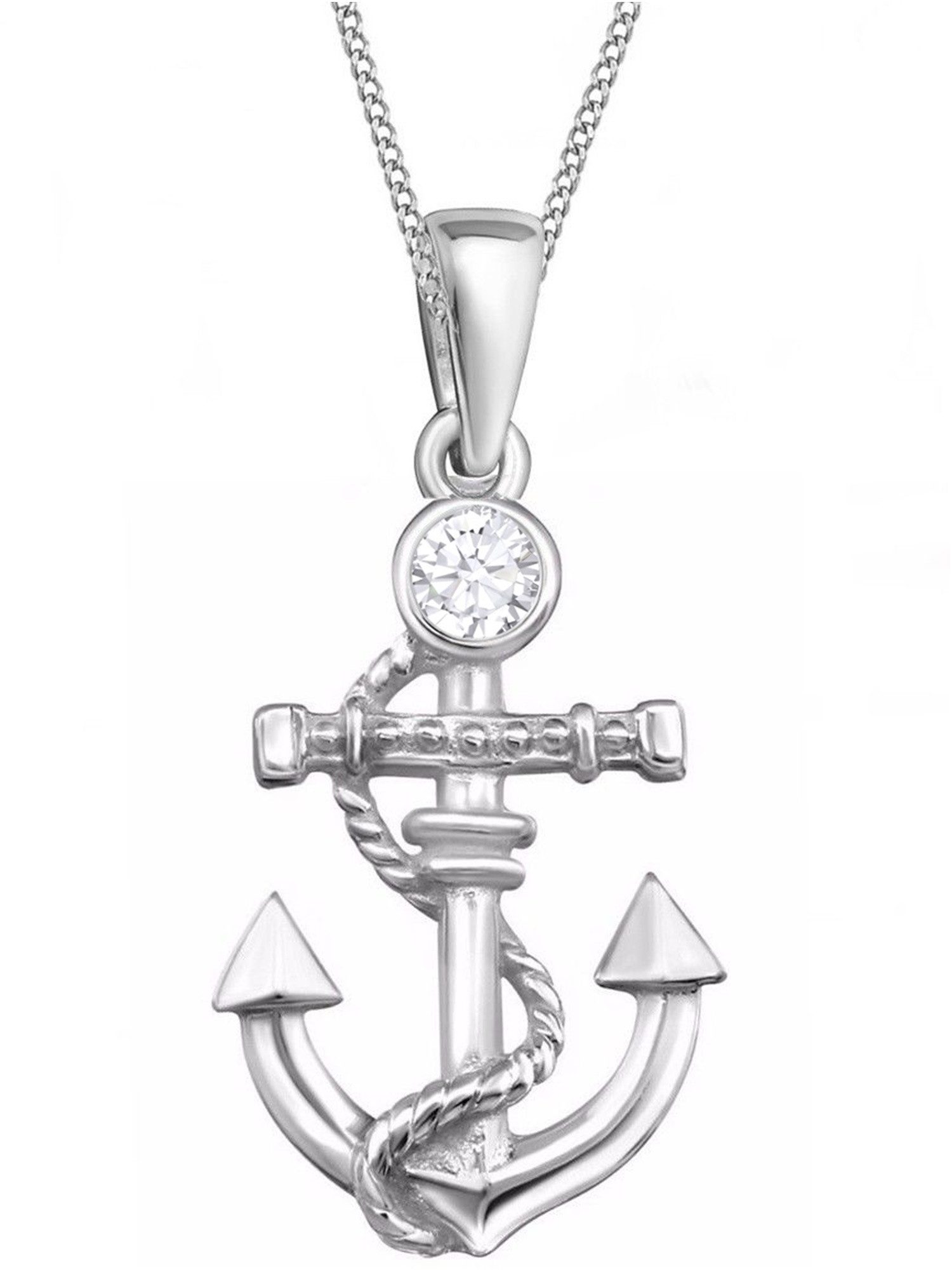 Kette mit Anhänger Anker Anhänger mit Halskette aus 925 Sterling Silber