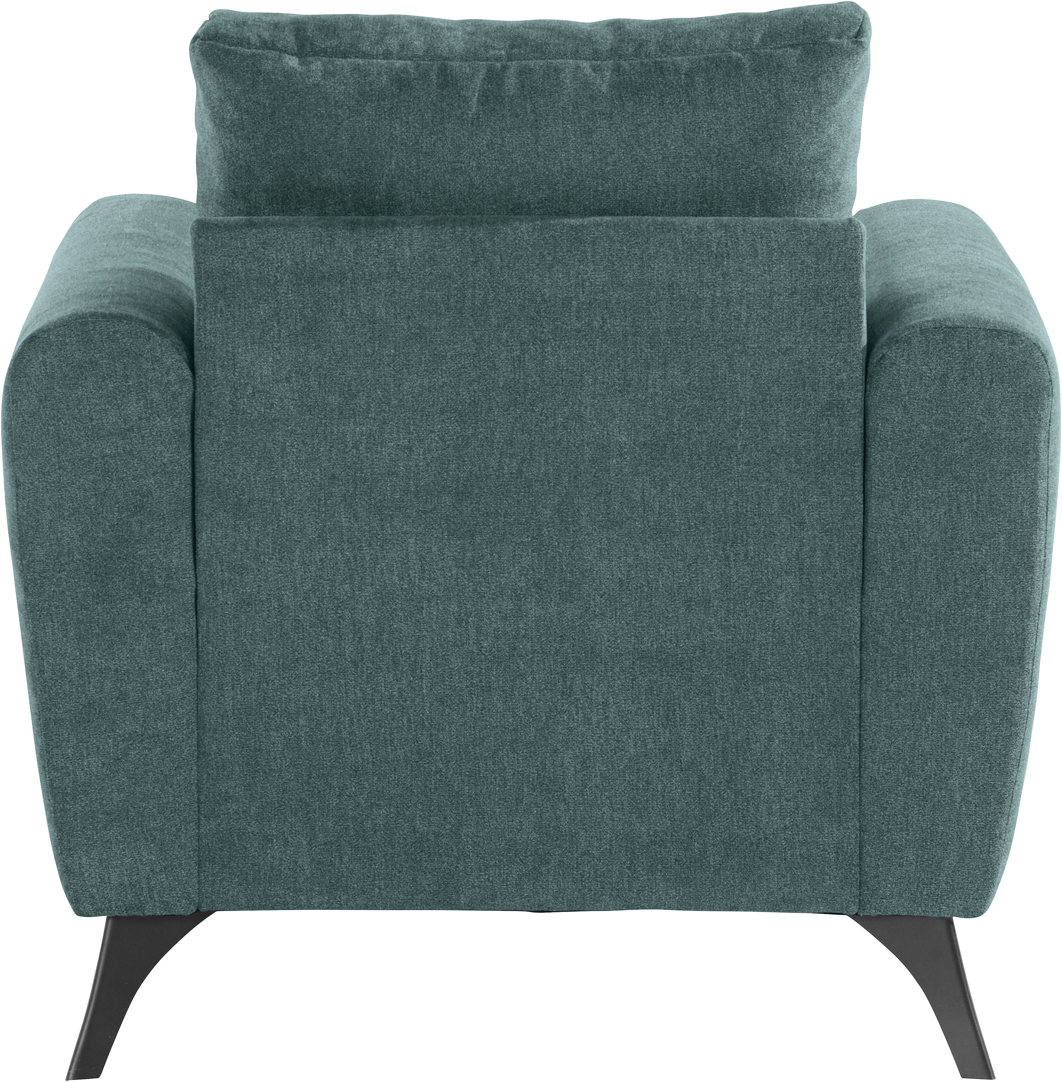INOSIGN Sessel Lörby, auch feine lose clean-Bezug, mit Kissen im Sitzbereich, Aqua Steppung