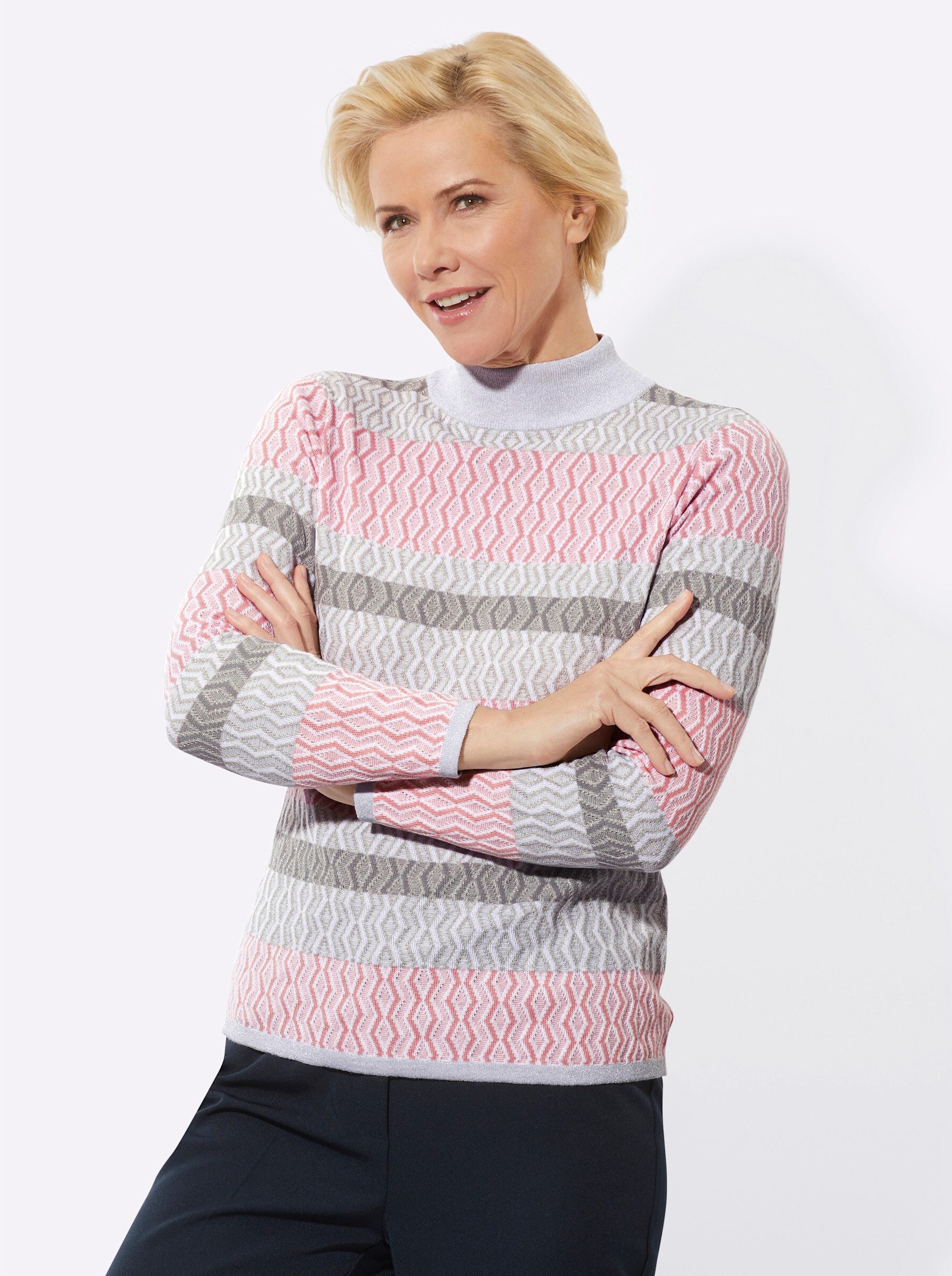 Casual Looks Stehkragenpullover "Stehkragen-Pullover" günstig online kaufen