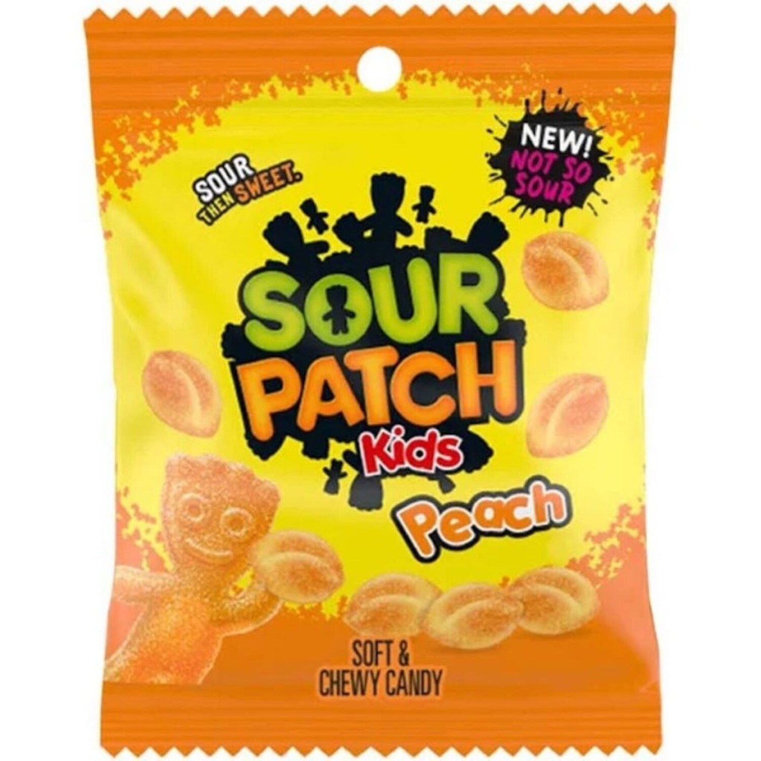 Sour Patch Kids Süßigkeit, 1 x 102 g, Kids - Peach Bag