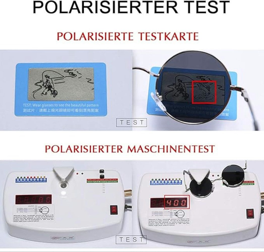 UE Stock Retrosonnenbrille Runde Sonnenbrille Polarisierte Retro Vintage mi günstig online kaufen