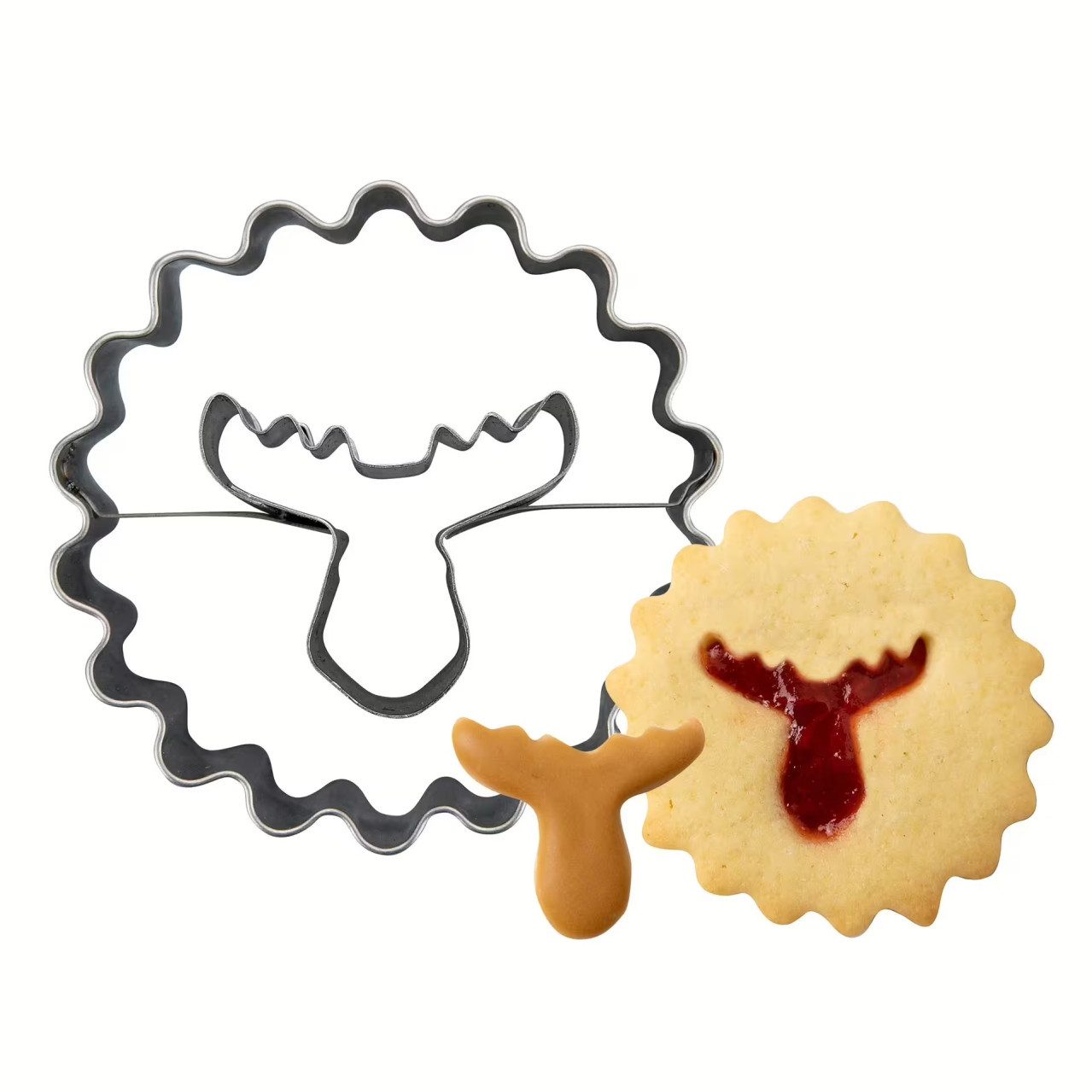 Zenker Backblech Zenker Ausstecher Linzer mit Elchkopf