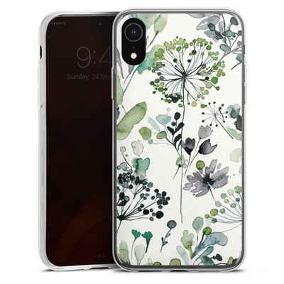 DeinDesign Handyhülle Eukalyptus Wasserfarbe Blumen Wild Grasses Eucalyptus, Apple iPhone Xr Slim Case Silikon Hülle Ultra Dünn Schutzhülle
