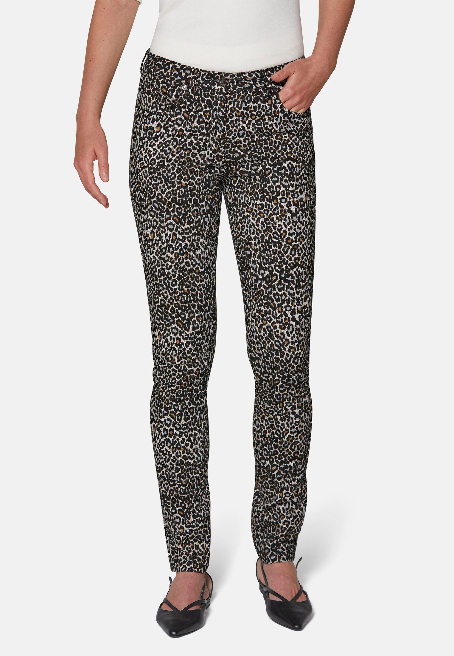 Gerade Jeans Jeans mit Leomuster