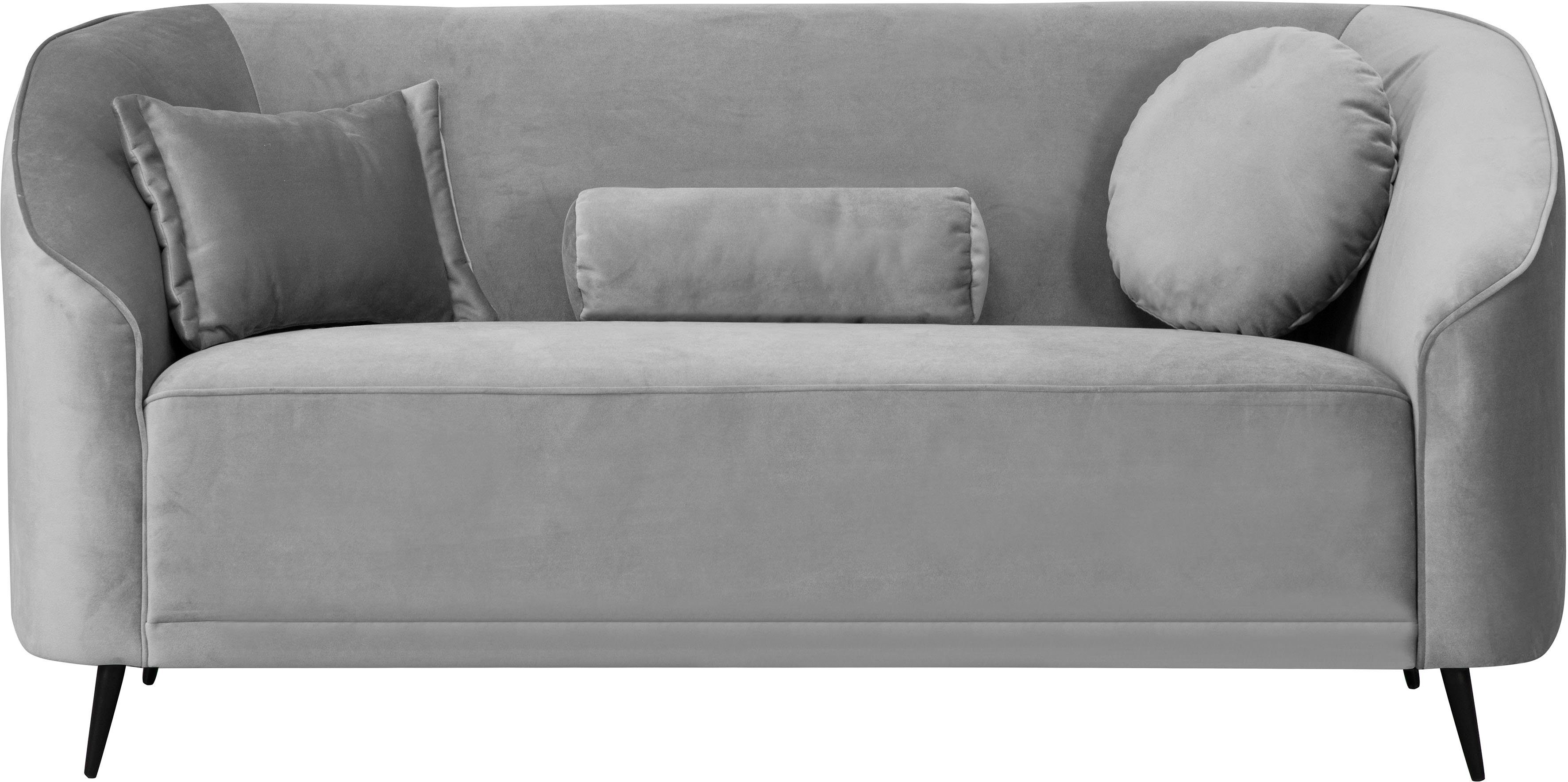 Home affaire 2-Sitzer Ashly, in 3 Bezugsvarianten, Bouclé, Samtoptik und Struktur weich.