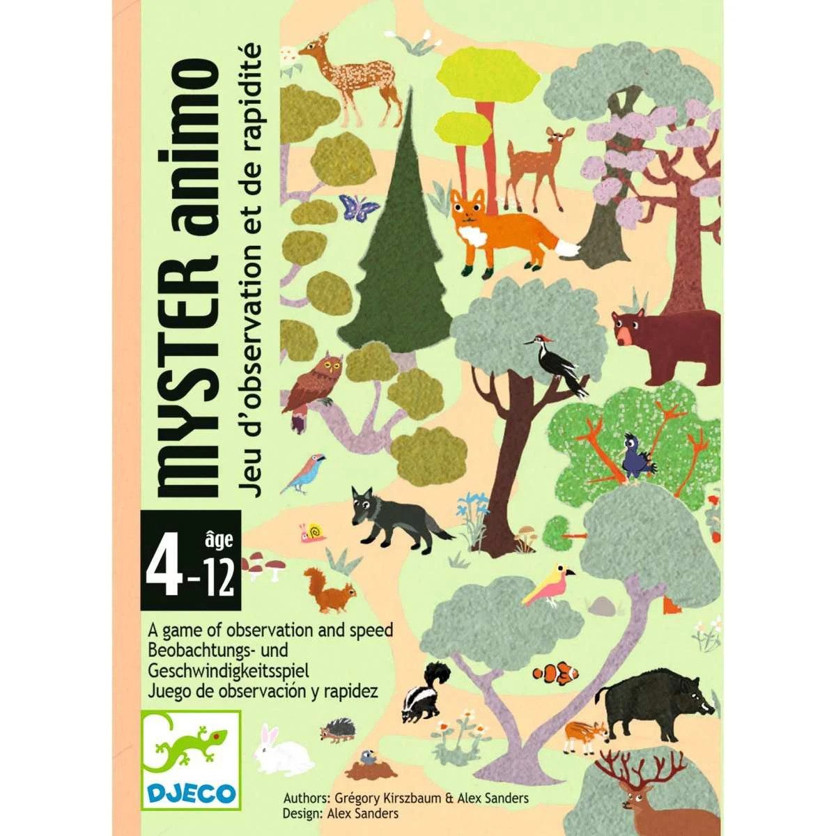 DJECO Spiel Kartenspiel Myster Animo, 4-12 Jahre, Kinderspiel, Ein Produkt aus FSC®-zertifiziertem Papier und Karton.