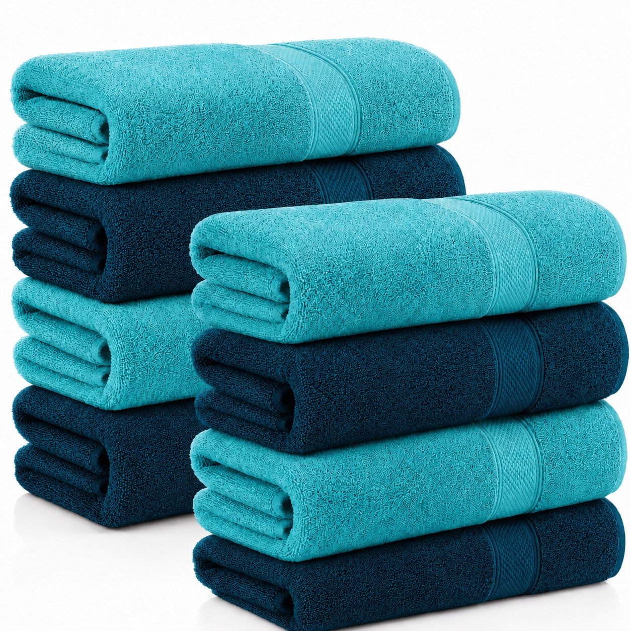 Komfortec Badetücher Premimum Badetücher 70x140, 100% Baumwolle, Frottee (8-St), Handtücher 70x140 cm Set, Weich, 470 g/m2