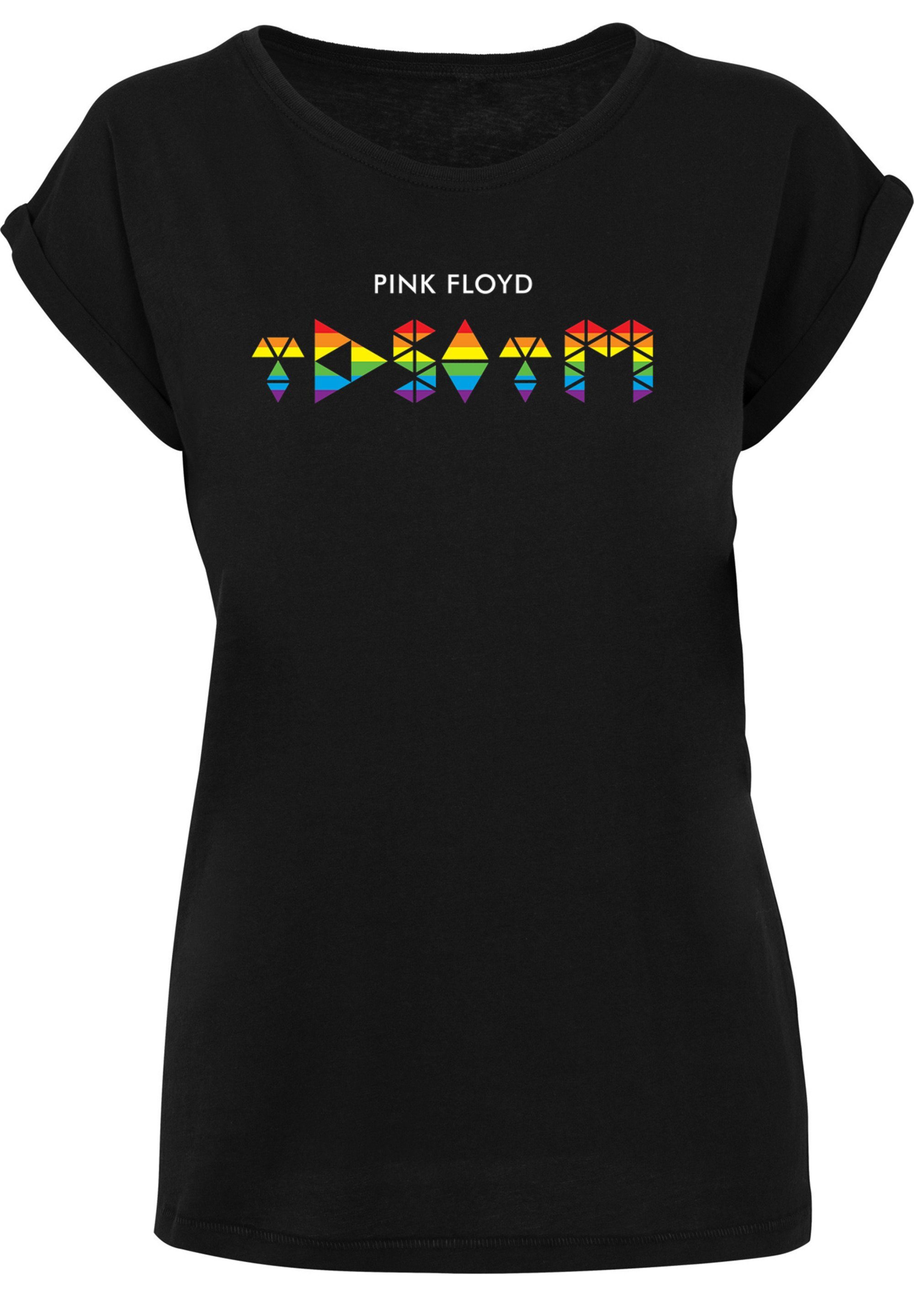 Damen Shirts F4NT4STIC T-Shirt Pink Floyd TDSOTM Album Rainbow Regenbogen
