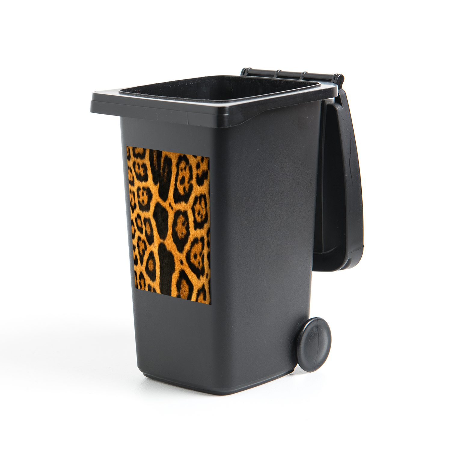 MuchoWow Wandsticker Leopard - Pelz - Pantherdruck (1 St), Mülleimer-aufkleber, Mülltonne, Sticker, Container, Abfalbehälter
