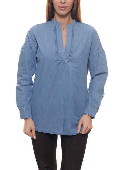seidensticker Блузкиtop Seidensticker Bluse schicke Damen Sommer-Tunika Shirt Freizeit-Bluse in Jeansoptik Blau