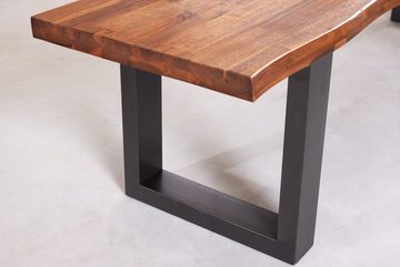 riess-ambiente Sitzbank GENESIS 200cm braun / anthrazit (Einzelartikel, 1-St), Esszimmer · Massivholz · Metall · Baumkante · Küche · Industrial